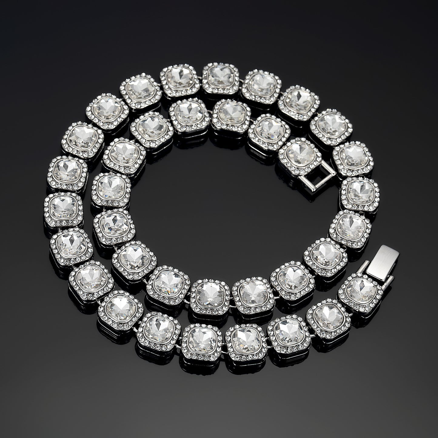 Men's Accessories Square Rock Candy Chain High Necklaces
