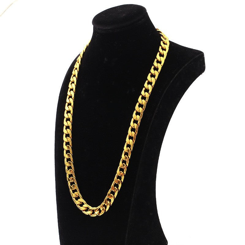 Men's Jewelry Fashion Gold Plated Side Necklaces