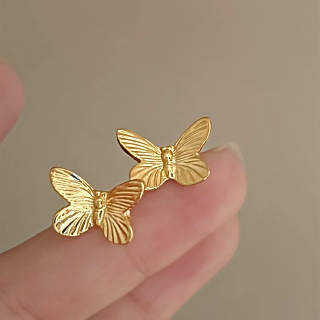 Geometric Butterfly Pearl Affordable Luxury Fashion Earrings