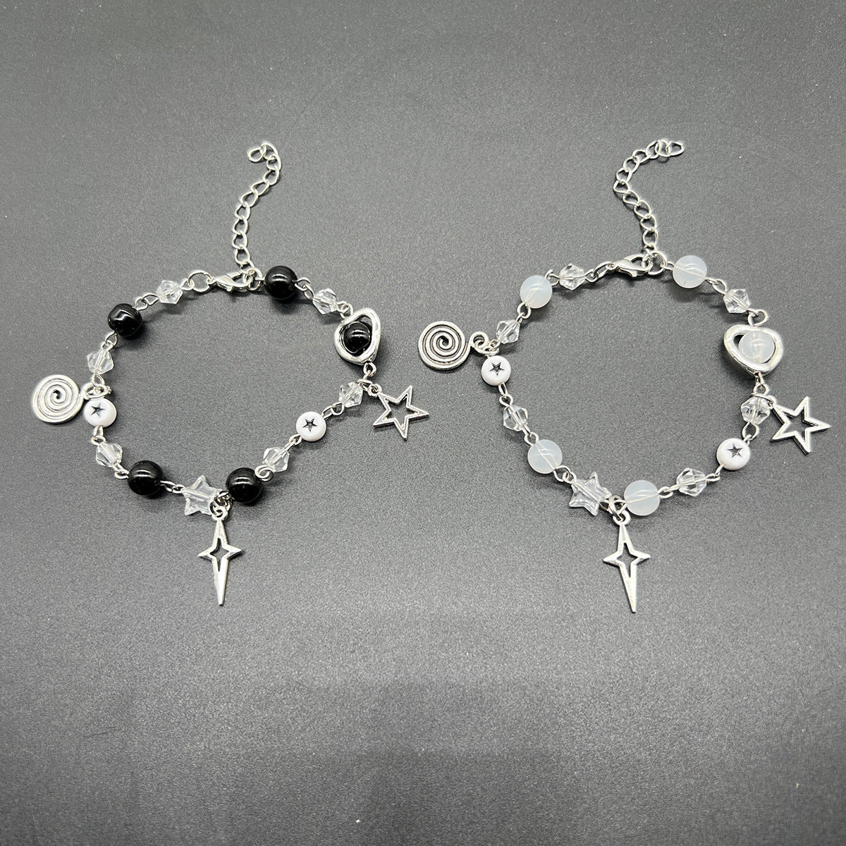 White Dice Hip Hop Butterfly Five-pointed Bracelets