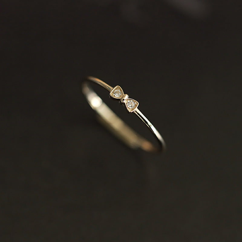 Women's Sier Korean Simple Opening Affordable Luxury Rings