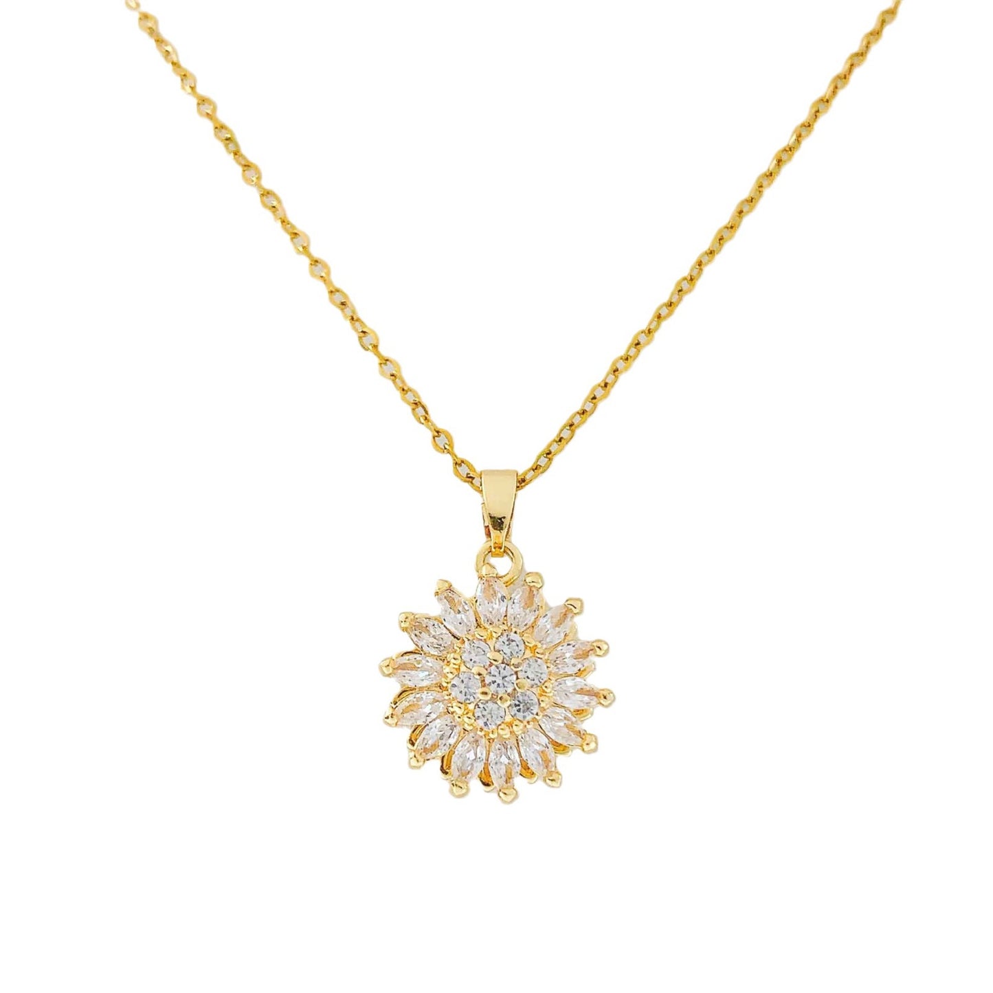 Women's Trendy Summer Rotating Sunflower High-grade Necklaces