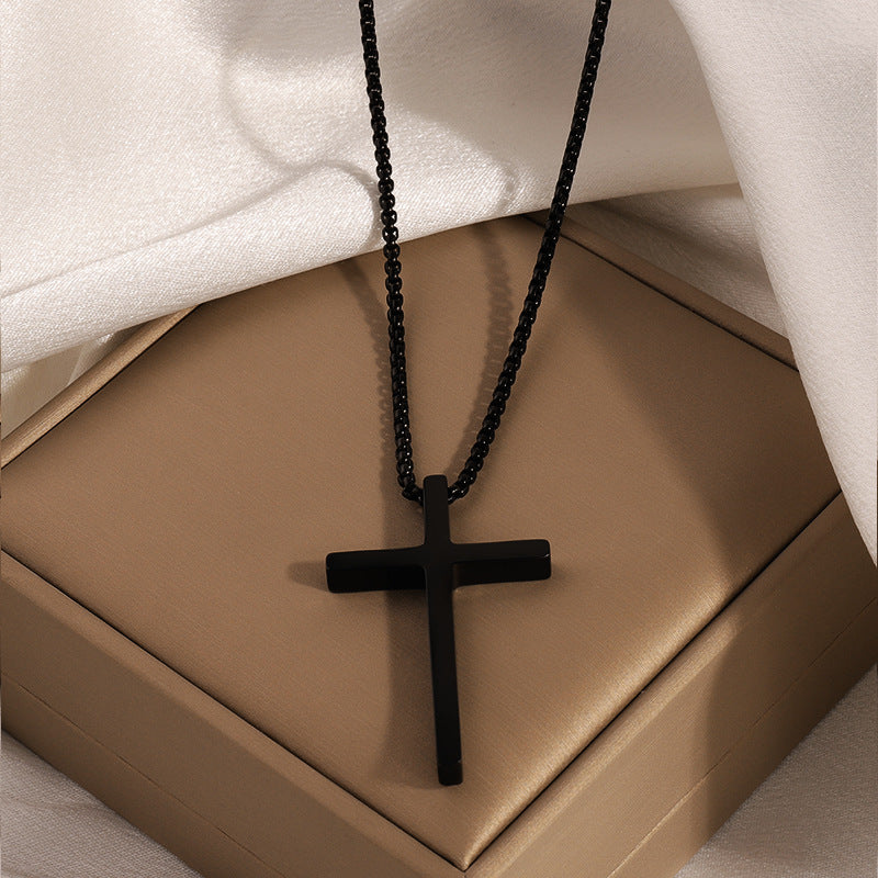 Women's Luxury Fashion Stainless Steel Cross Shelf Necklaces