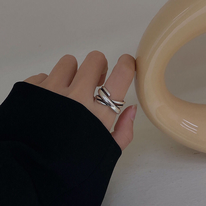 Roman Digital Female Korean Style Hip Hop Fashion Open Rings