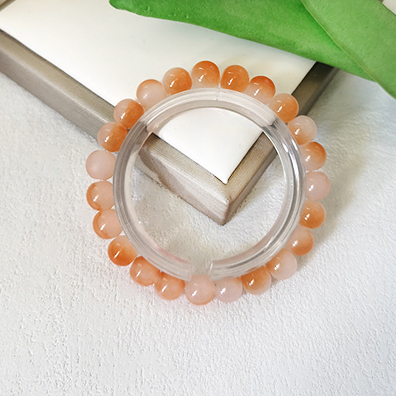 Li Gradient Ice Transparent Two-color Glass Pliable Temperament Hand Bracelets