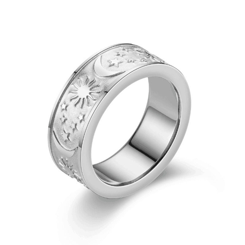 Men's Titanium Steel Fashion Stainless Hand Jewelry Rings