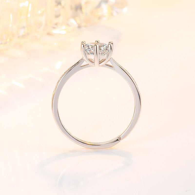 Artificial Diamond Couple Pair Of Rhinestone Rings