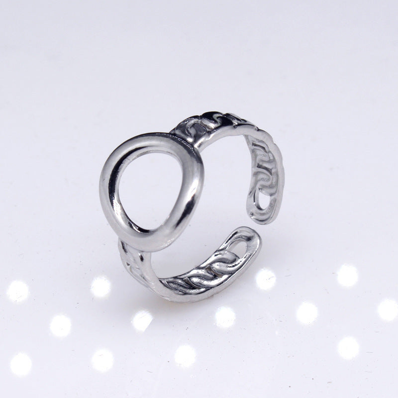 Women's & Men's Open Stainless Steel Type Adjustable Geometric Rings