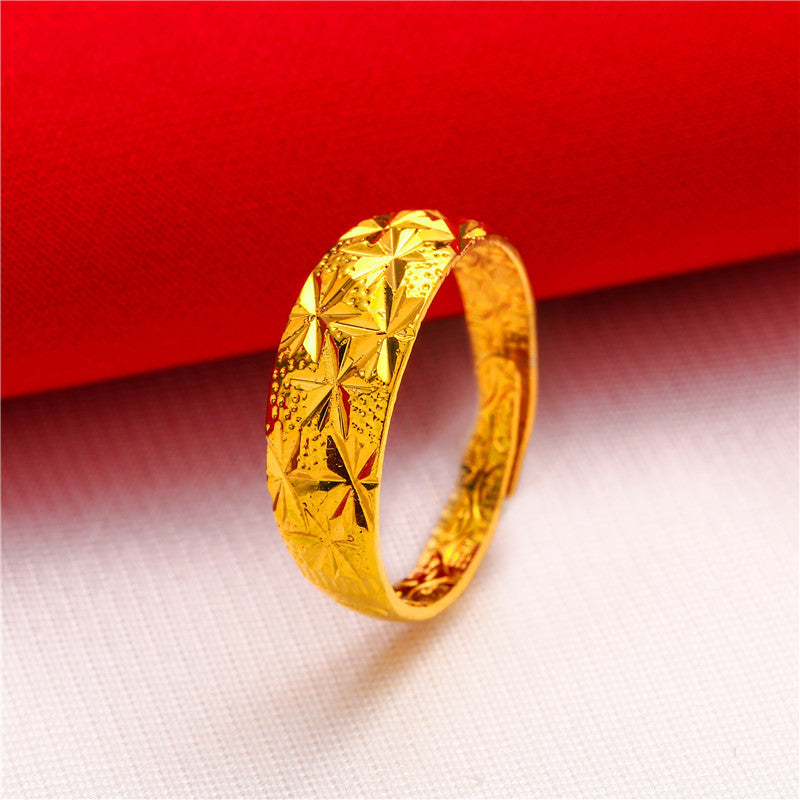Women's Plated Simulation Gold Jewelry Rose Vietnam Rings