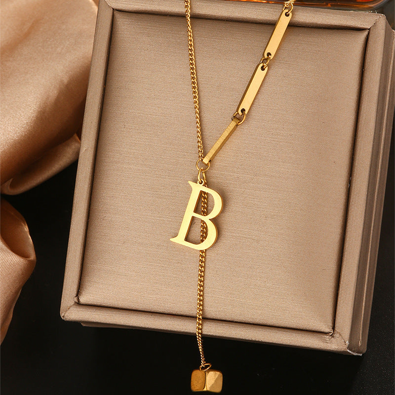 Clavicle Chain Female Letters Do Not Fade Simple High Necklaces