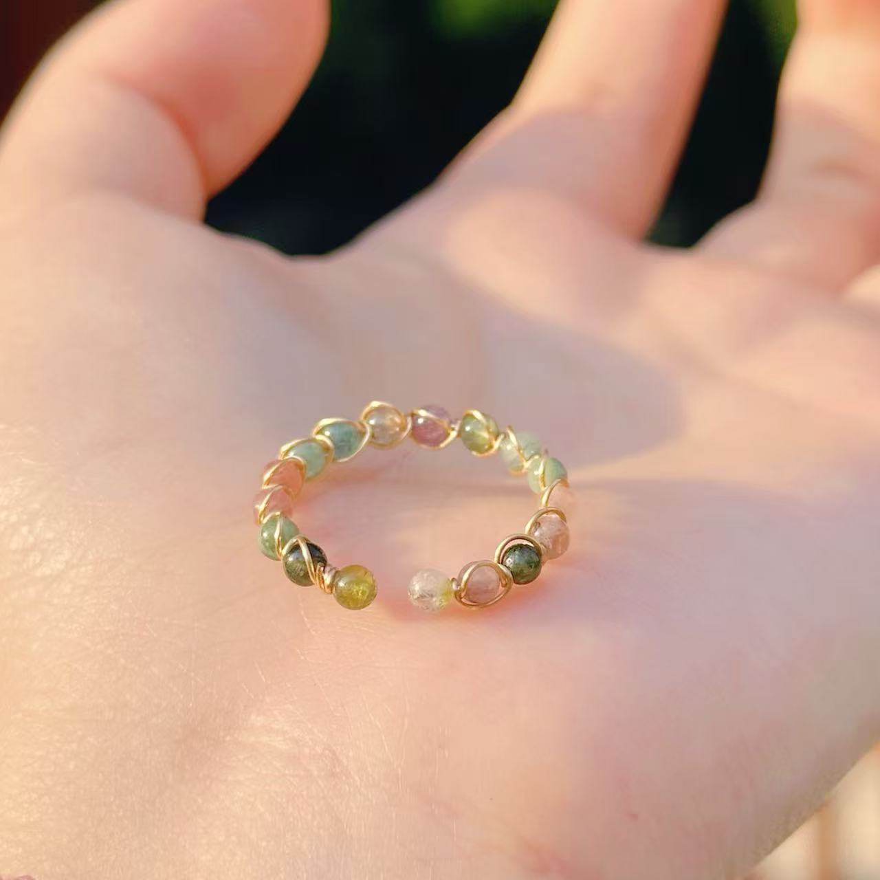 Colorful Bi Open Adjustable Live Broadcast Cultural Rings