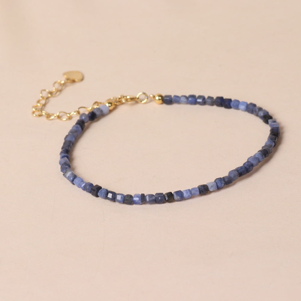 Fine Natural Stone Surface Cutting Beads Bracelets