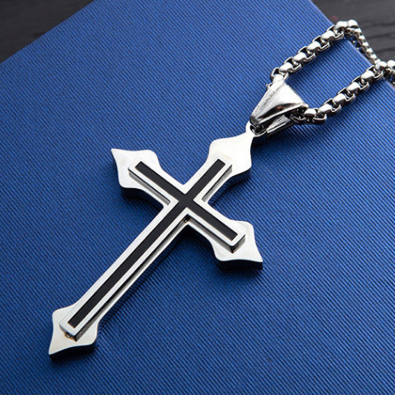 Men's Die-casting Pattern Six-pointed Star Trendy Cool Rock Necklaces