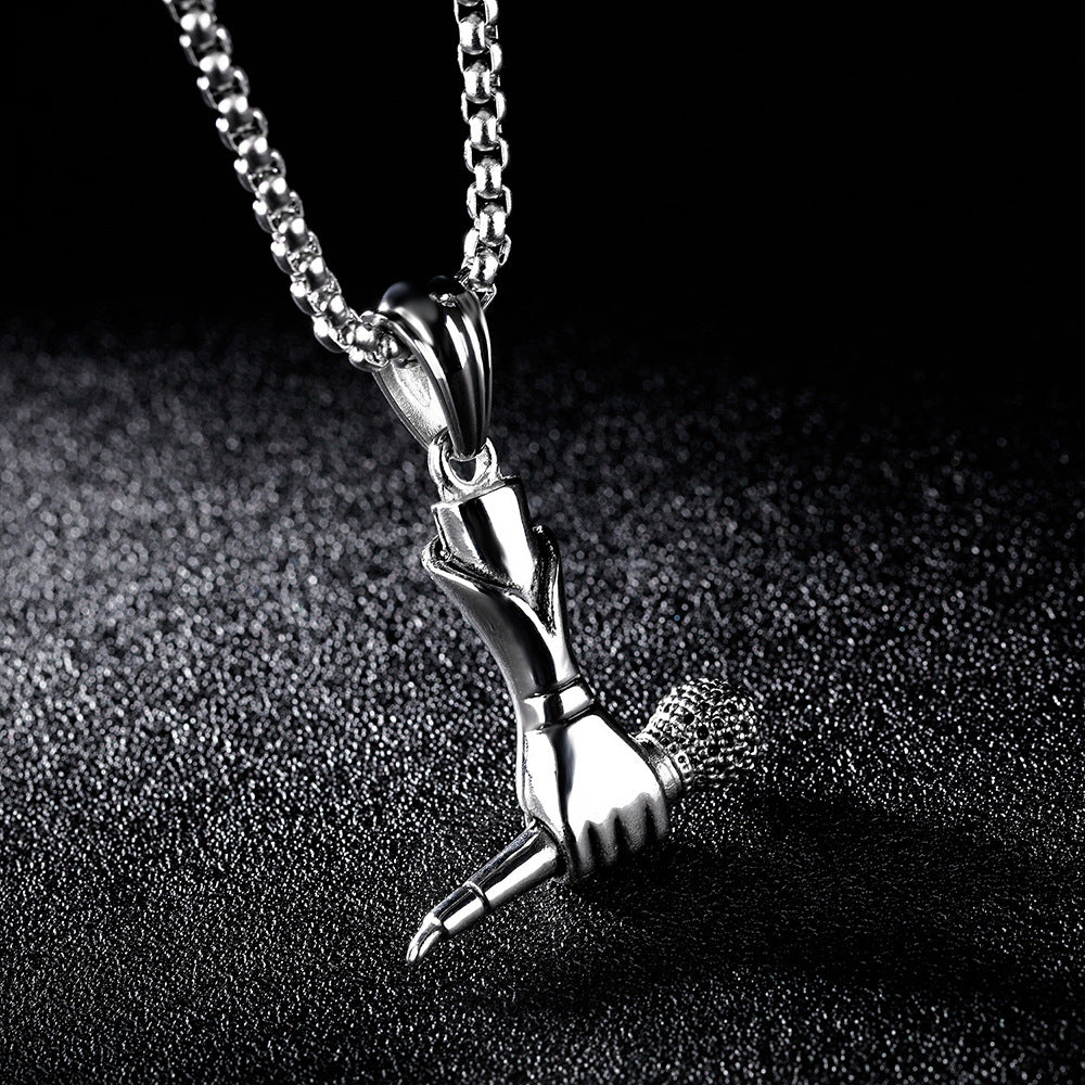 Titanium Steel Long Sweater Stainless Hip Hop Necklaces