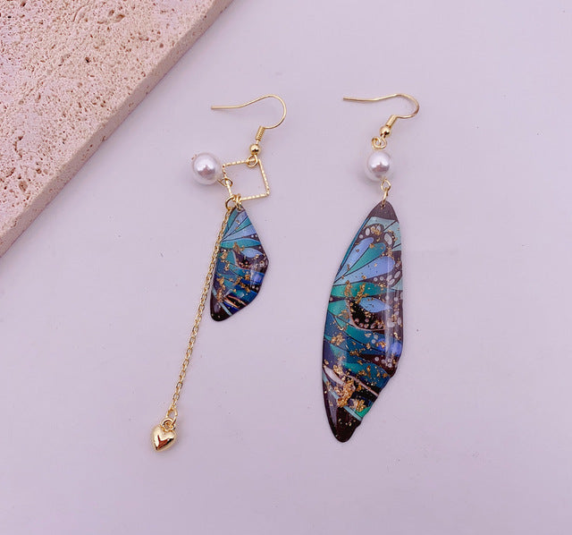 Butterfly Fresh Stylish Simulation Cicada Wing Long Earrings