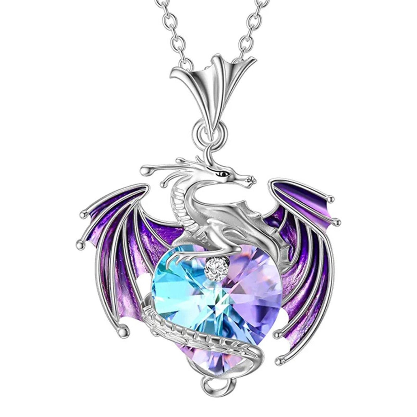 Attractive Durable Slouchy Dragon Heart-shaped Accessories Necklaces