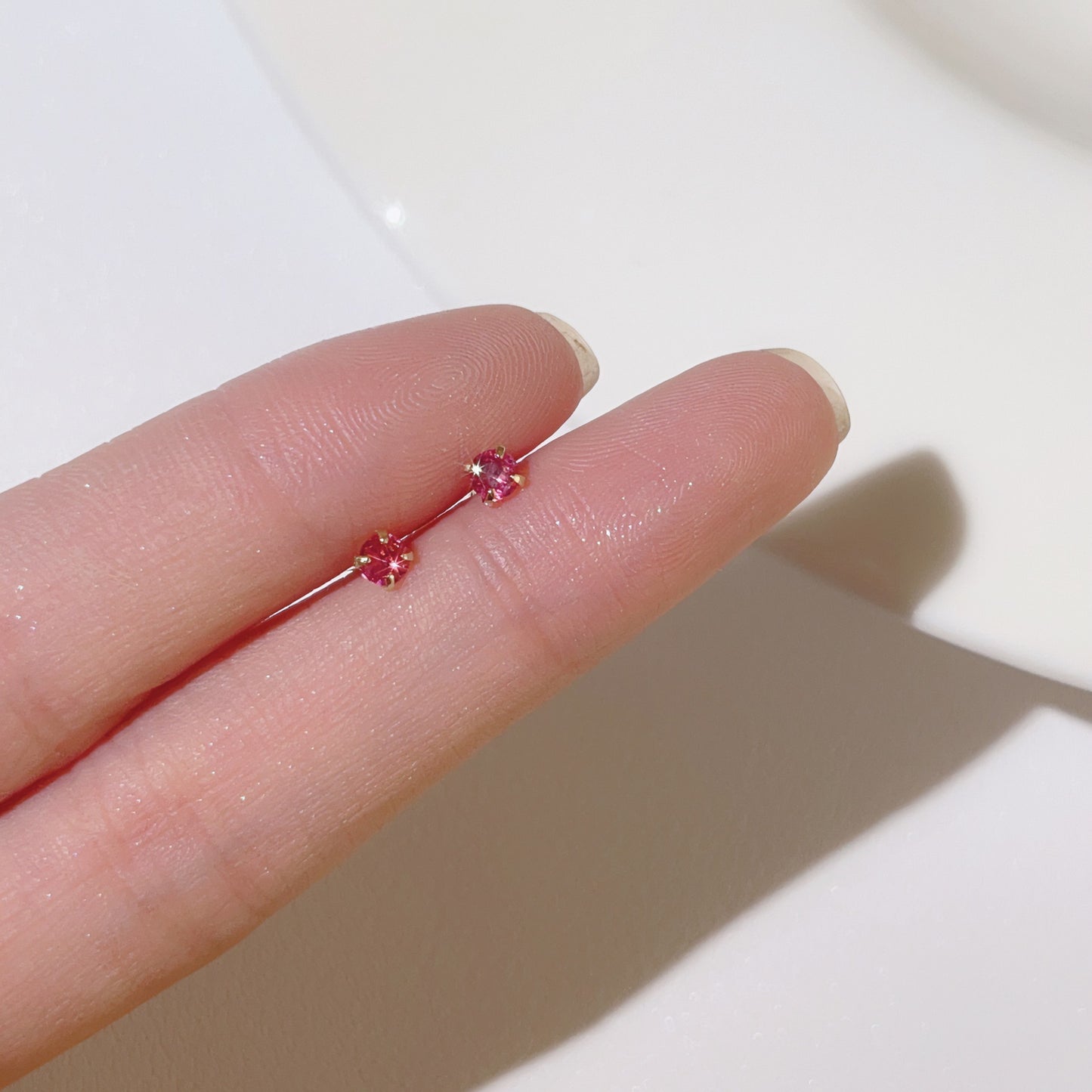 Mini Double-headed Zircon Small Versatile Minimalist Design Ear Earrings