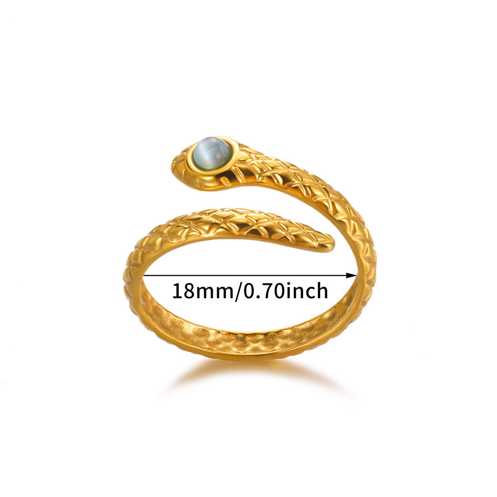 Double Row Eight Awn Star Inlaid Rings