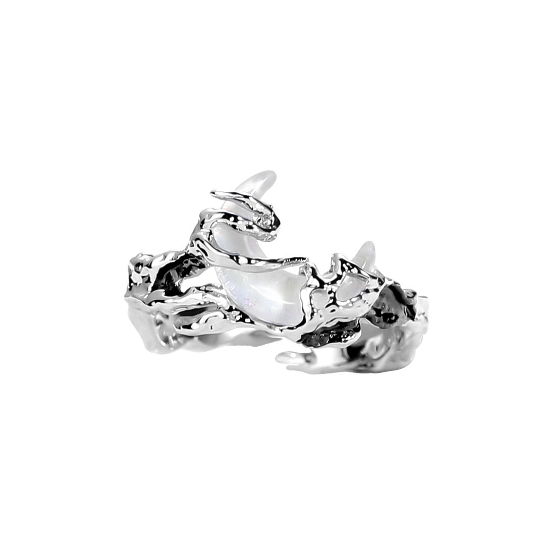 Design Dark Cloud Couple Advanced Light Luxury Irregular Rings