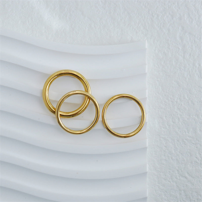 Single Circle Twin Neutral Simple Female Fashionable Rings