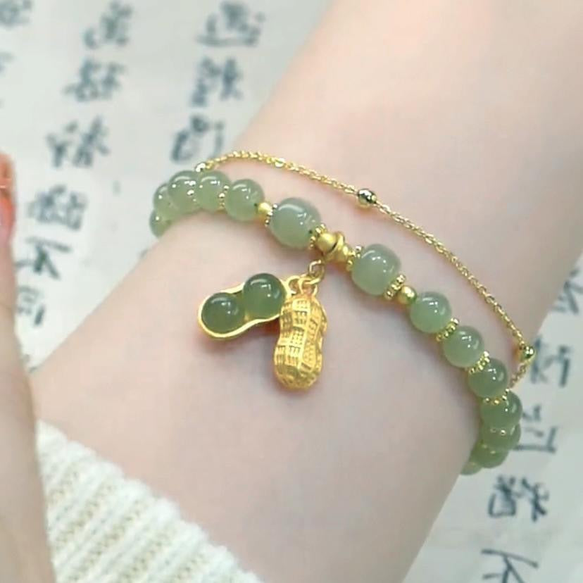 Women's Jade Hare Design Good-looking Girlfriends Antique Bracelets