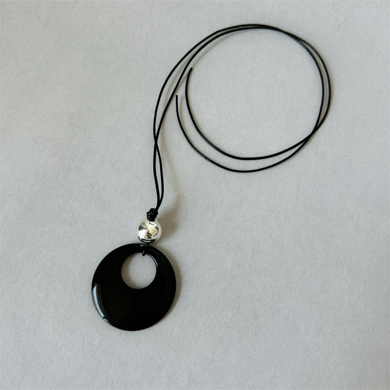 Women's Stone Rope Long Chinese Design High Sense Necklaces