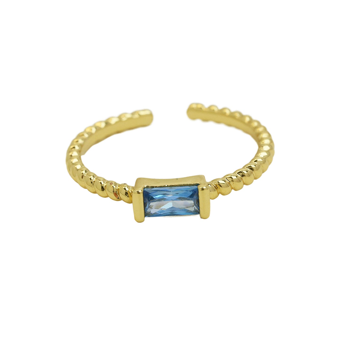 Square December Birthday Stone Simple Fashion Rings