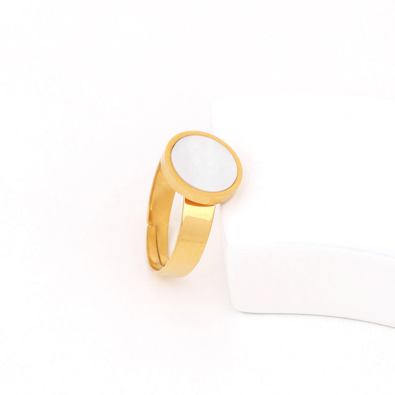 Women's Fashion Simple Stainless Steel Open Geometric Rings