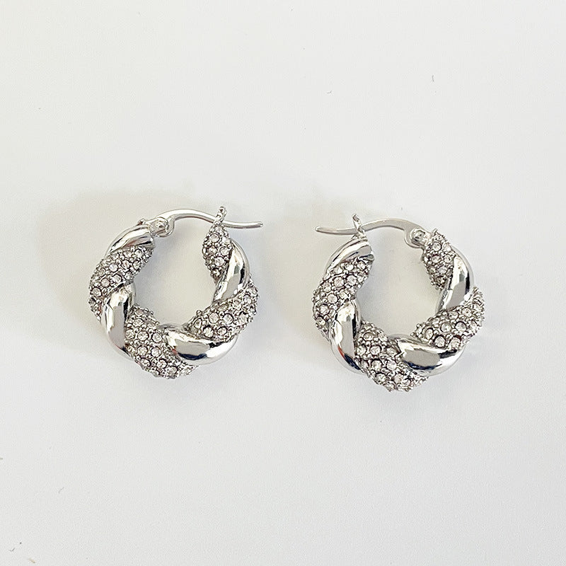 Zircon Graceful Personalized Design Sense Trendy Earrings