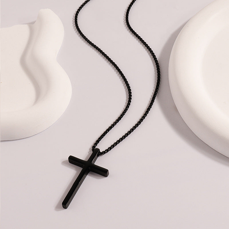 Women's Luxury Fashion Stainless Steel Cross Shelf Necklaces
