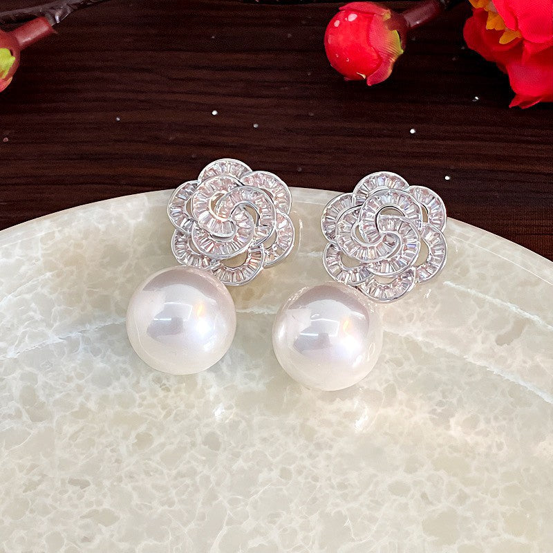 Shining Diamond Irregular Round Female Special Earrings