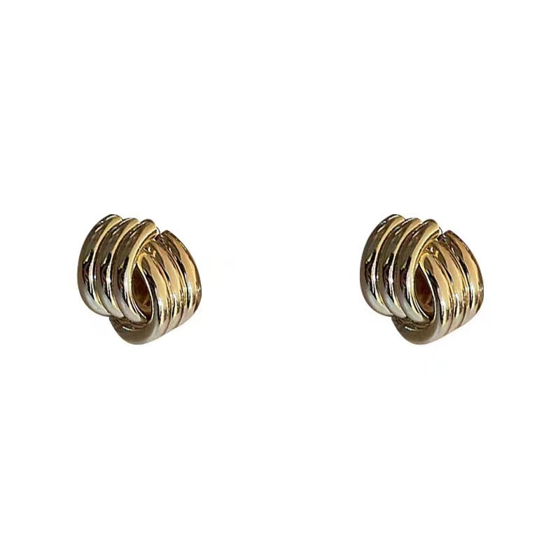 Geometric Staggered Fashion Simple Metal Cold Earrings