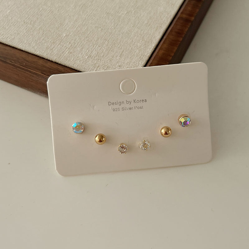 Women's Needle Unique Small Exquisite Set Ear Earrings