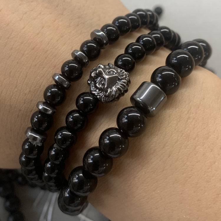 Men's Fashion Luxury Charm Hand Zircon Head Bracelets