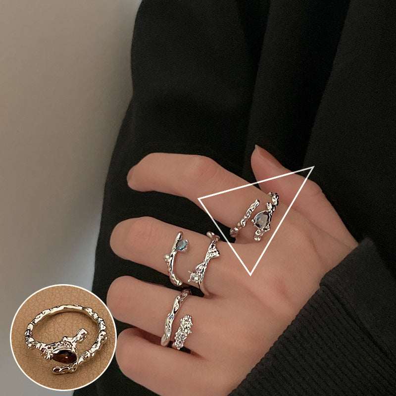 Korean Style First Line Winding Twist Open-end Temperament Rings