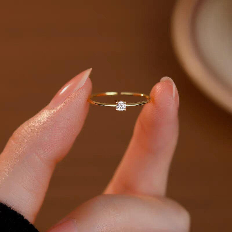 Women's Entry Lux Single Rhinestone Niche Personality Ring