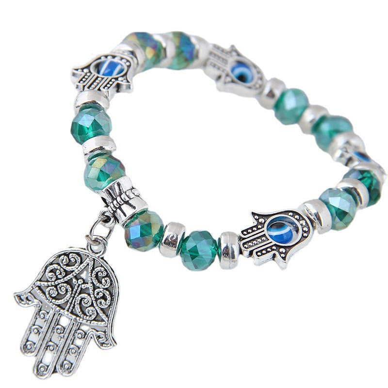 Fashion Eye Fatima Palm Crystal Ornament Bracelets