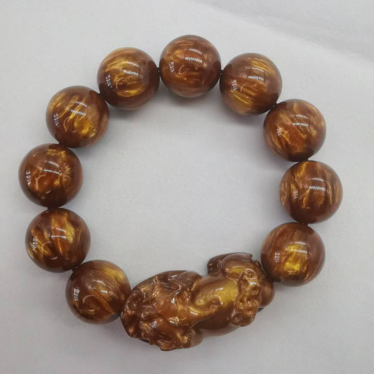 Gold Silk Sea Willow Buddha Beads National Bracelets