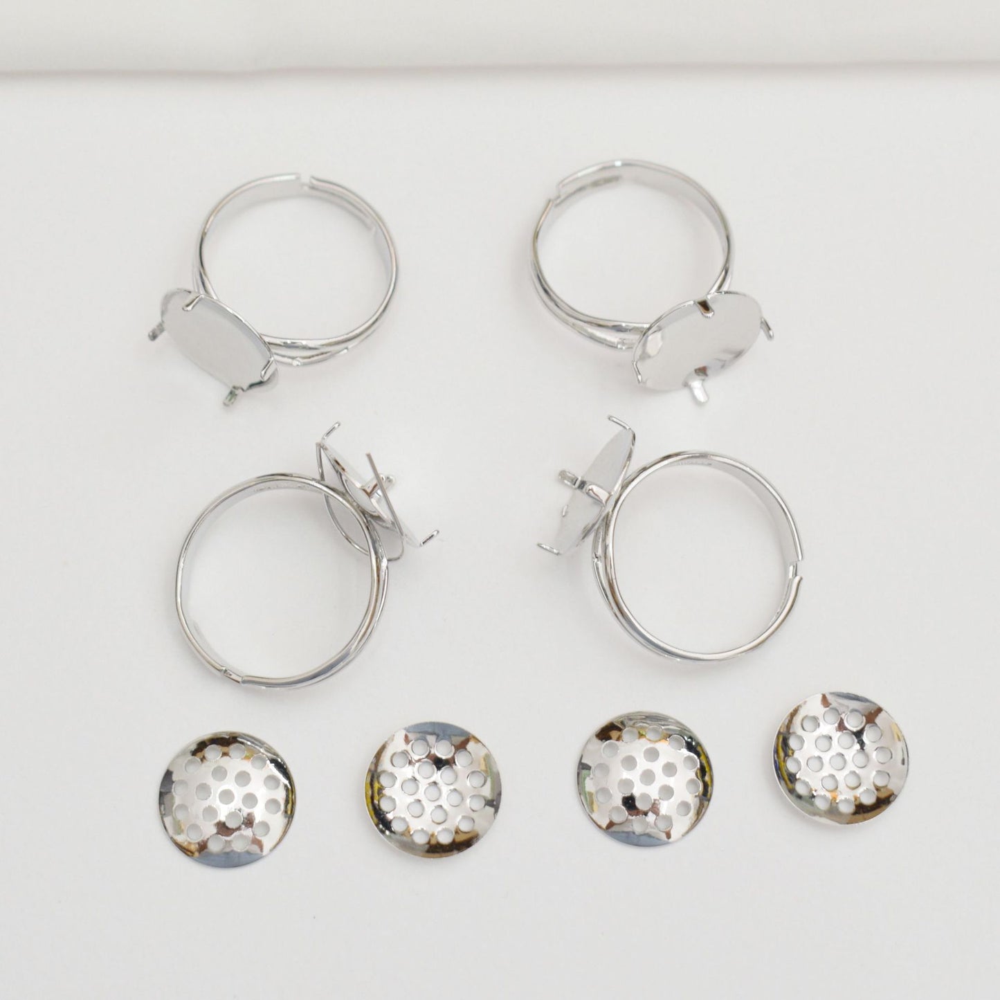 One-line Mesh Plate Brooch Setting Parts Lotus Seedpod Jewelry Accessories