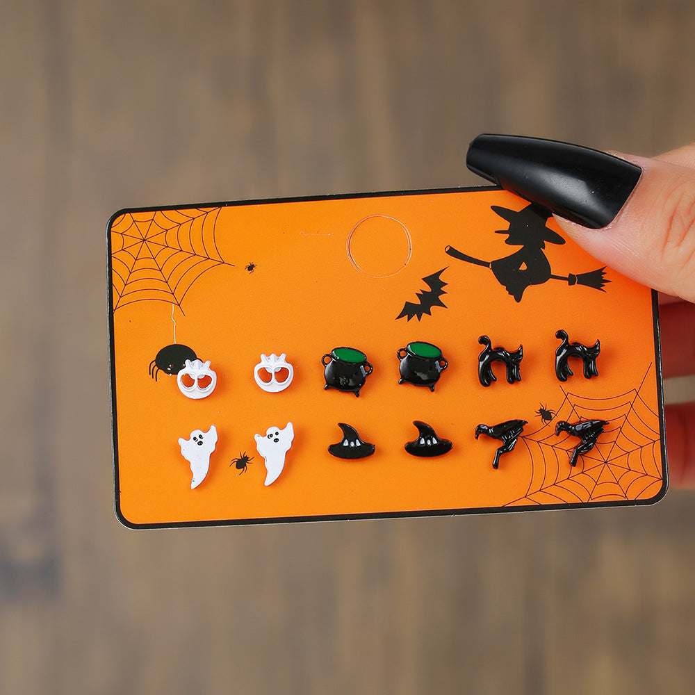 Halloween Horror Atmosphere Holiday Spider Pairs Rings