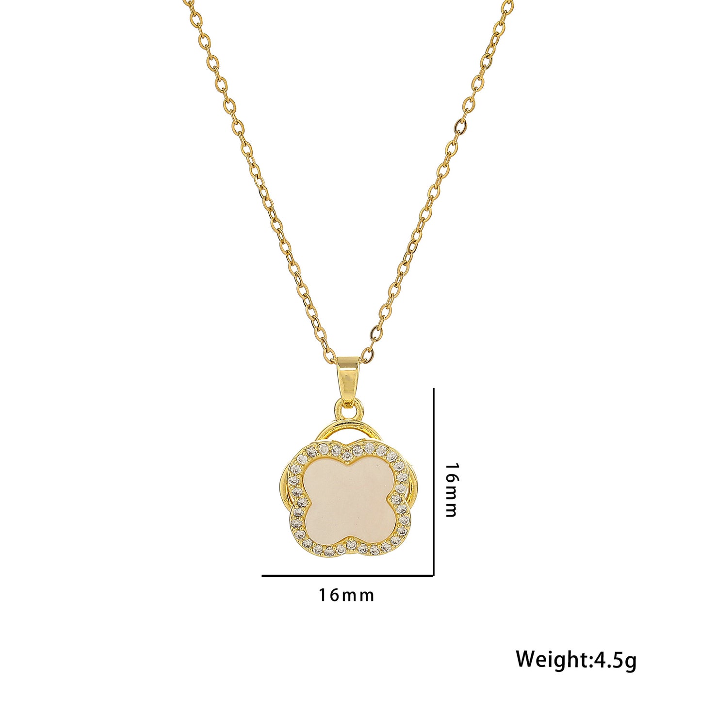 Titanium Steel Rotating Clover Temperament Korean Necklaces