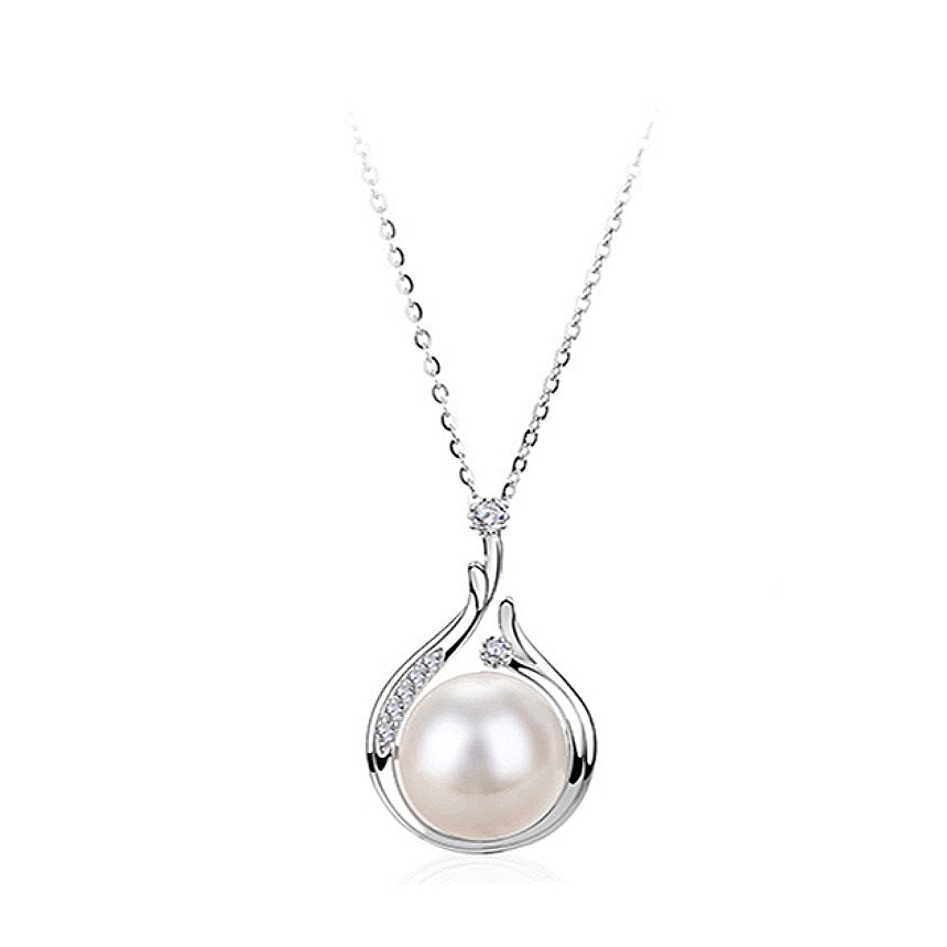 Women's Freshwater Pearl Shell Full Diamond All Match Jewelry Set