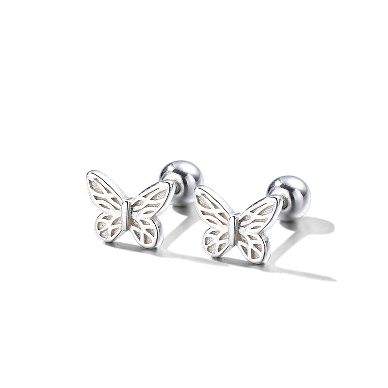 Nail Female Simple Compact Double-sided Screw Earrings