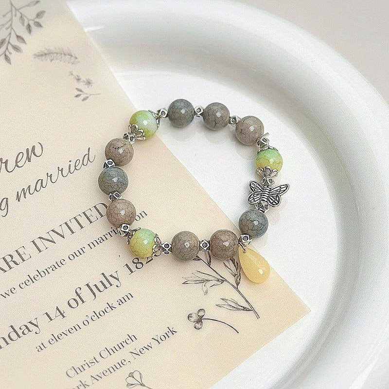Women's Glass Plate Play Amusement Article Artistic Bracelets