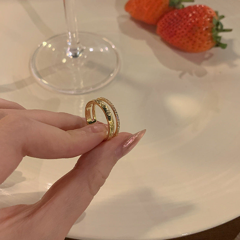 Special Interest Light Luxury Sense Open Fashion Personality Pearl Rings