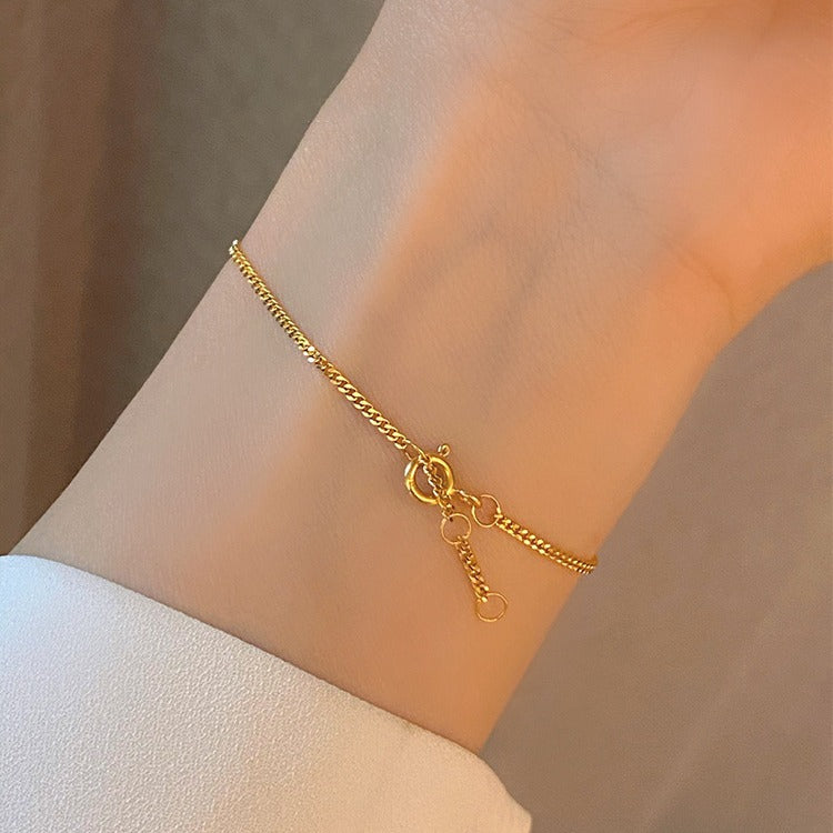 Gold-plated Denim Plain Simple Style Basic Bracelets