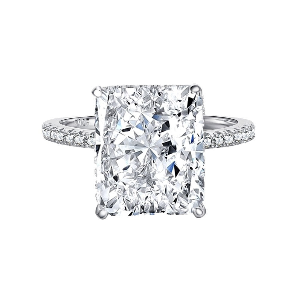 Classic Women's Zircon Shipment Plum Blossom Ring