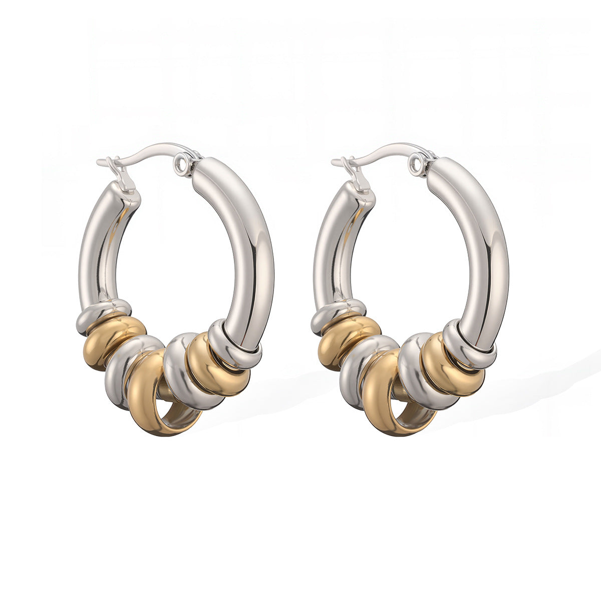 Simple Gold-plated Stainless Steel Vintage Female Earrings