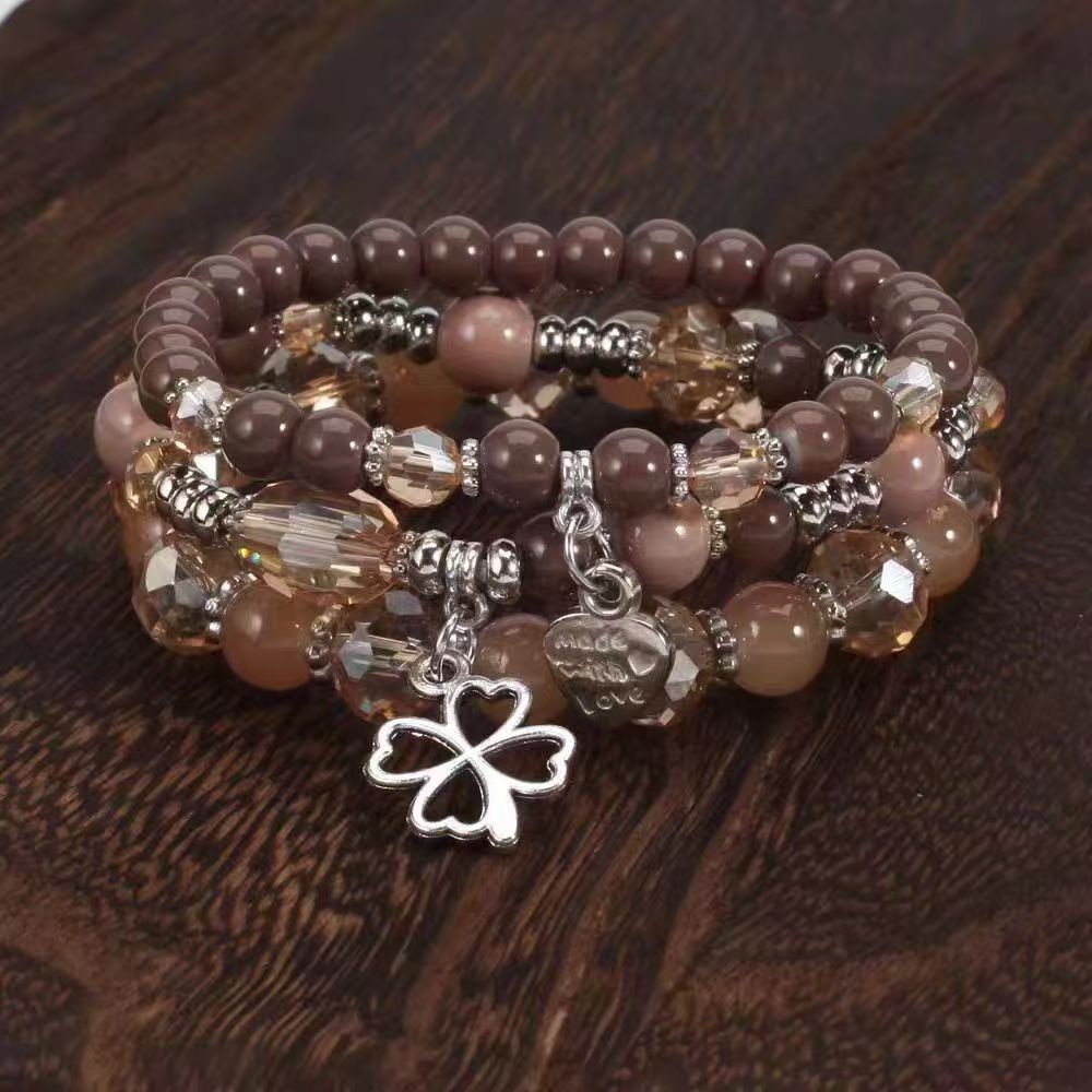 Elegant Slouchy Bohemian Elastic Glass Beads Bracelets