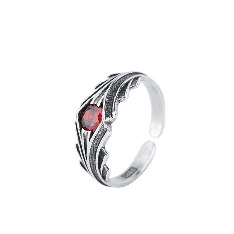 Anime Death Note Letters Red Crystal Rings